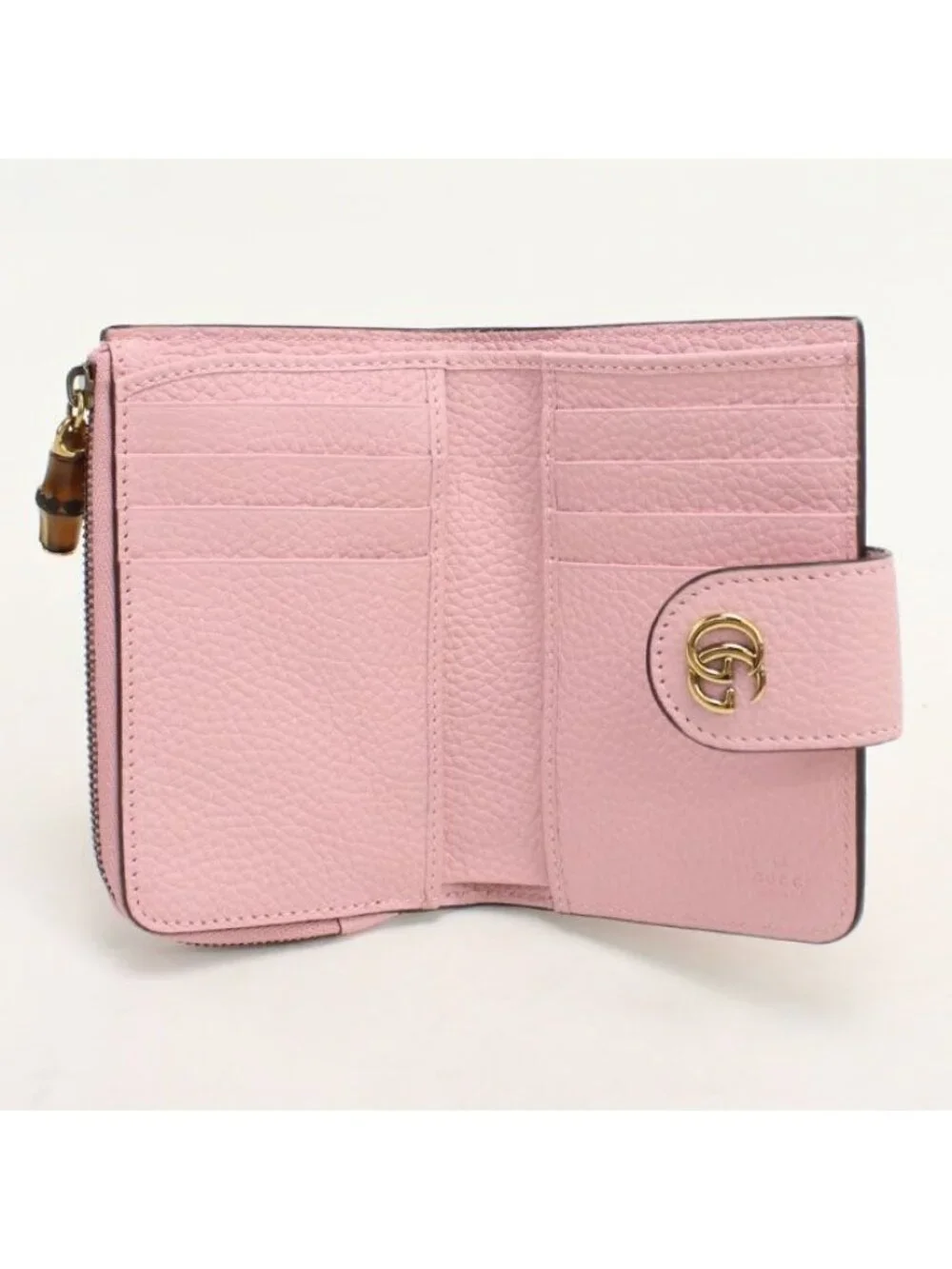 Gucci Bamboo Compact Wallet Double Bifold Leather - Picture 3 of 7